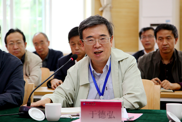 首席专家于德弘教授发言